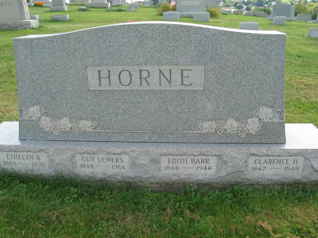 Ethelyn B, Guy Lewers, Edith Barr, Clarence H. Horne