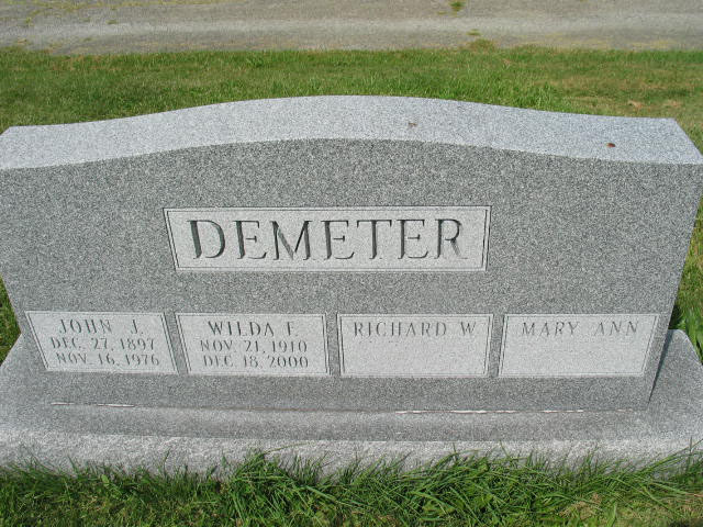 John J., Wilda R, Richard W. and Mary Ann Demeter