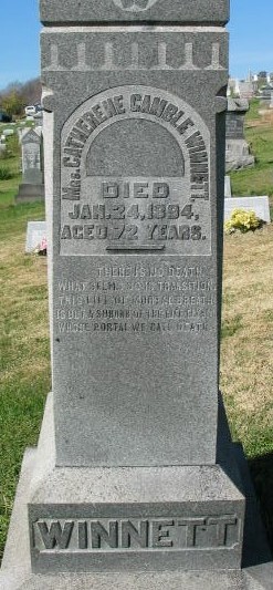 Catherene Gamble Winnett tombstone