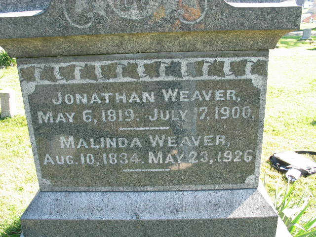 Malinda Weaver tombstone