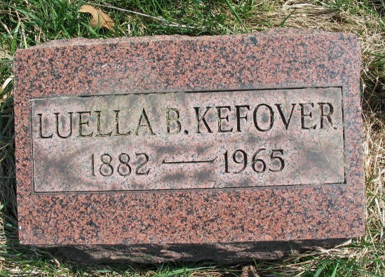 Luella B. Kefover tombstone