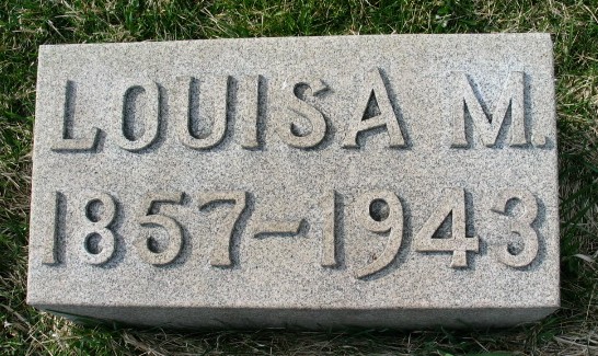 Louisa M. Odbert tombstone