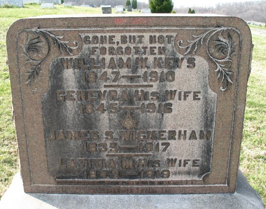 William W Keys, Genevra Keys, James S. Wickerham, Lariria Wickerham