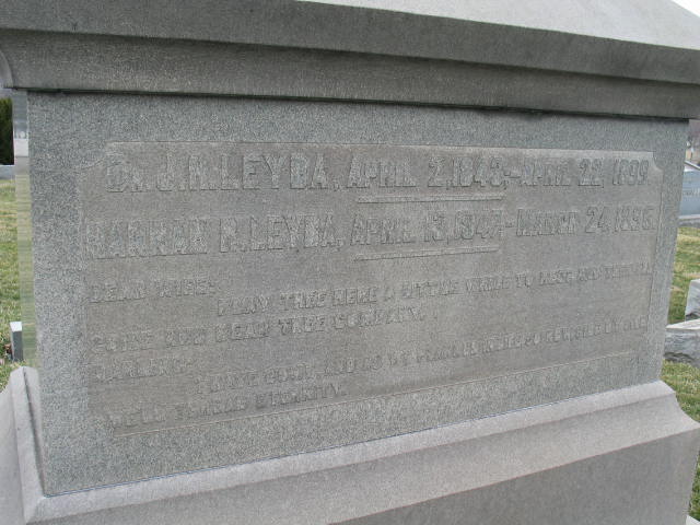 Dr. J. H. Leuda and Hannah R. Leyda