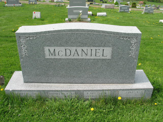 Earl .s .sr, Florence D., Earl S. Jr., Jane A McDaniel