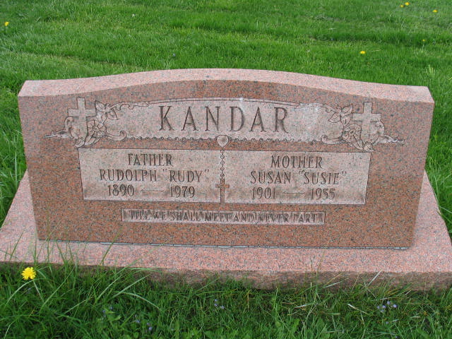 Rudolph "rudy" and susan "Susie" Kandar