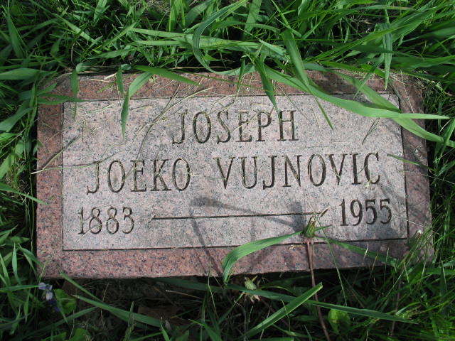 Joseph Joeko Vujnovic tombstone