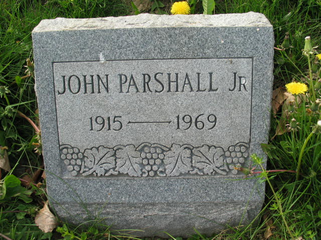 John Parshall Jr. tombstone